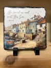 Scripture Slate - He loved us and sent His Son [Harbour] Comes with stand